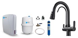 Rubinetto da cucina Nordic Met RO7 con sistema di filtraggio dell'acqua, finitura nera opaca