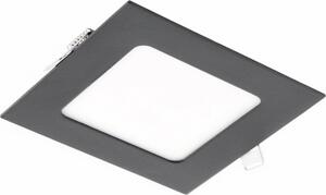 Faretto da incasso angolare a LED da 6W con cornice nera 120 x 120 x 22 mm 560 lumen bianco neutro (4000 K)
