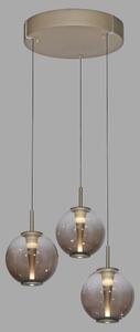 Lampada a sospensione PAUL NEUHAUS PURE E-Infinity, bronzo, regolabile in altezza elettricamente, regolatore 2200–5000 K