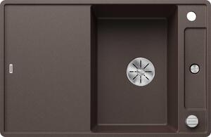BLANCO AXIA III 45 S-F, SILGRANIT® PuraDur®, caffè, reversibile, incluso tagliere in vetro