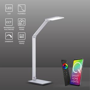 Paul Neuhaus Lampada da tavolo a LED Q-HANNES Smart Home orientabile in altezza, cambio colore luce CCT in alluminio soggiorno, camera da letto, ufficio 4875-95