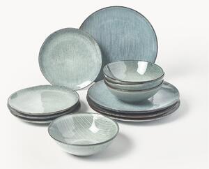 Servizio di piatti fatto a mano Nordic Sea, 4 persone (12 pz)