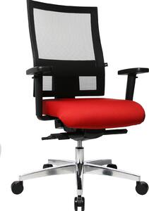 Sedia girevole da palestra, sedia da scrivania, sedia da ufficio Topstar Sitness 60 rossa