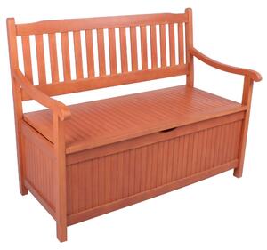 Jardinion, panchina da giardino Houston, 107 x 59 x 90 cm (L x P x A). Panchina con cassetto, panchina in legno, colore marrone, ideale per giardino, balcone, pieghevole, con spazio contenitivo