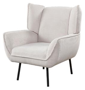 KAWOLA Sessel CALLA Relaxsessel Cord cremeweiß