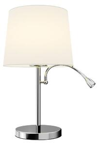 Lindby lampada da tavolo Benjiro, bianco, tessuto, lampada da lettura, 52 cm