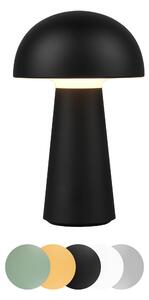 Lampada da tavolo ricaricabile a LED, lampada da tavolo, senza fili, ricaricabile, a 4 vie, dimmerabile, per interni ed esterni, nera, lightling Lennox