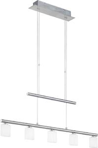 Lampada a sospensione LED HYDRA argento-trasparente 20W, bianco caldo, 1700 lm, metallo, dimensioni: 180x80x7 cm, IP20, Paul Neuhaus