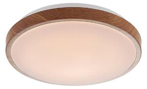 Lindby Plafoniera LED Mendosa, rotonda, effetto legno, Ø 30 cm