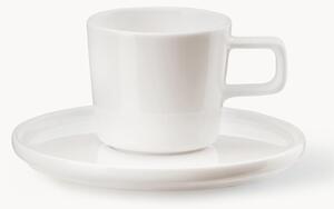 Set di 6 tazzine con piattino Fine Bone China Oco