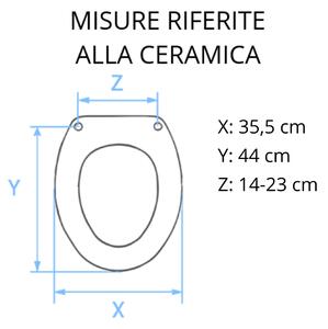 Sedile wc dedicato Zero 50 Catalano termoindurente bianco con cerniere rallentate