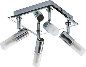 Plafoniera da bagno Lindby Zela, 32 cm, cromo, 4 luci, IP44