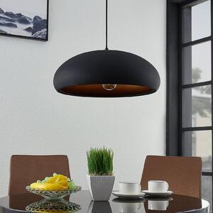 Lampada a sospensione Lindby Gerwina, nero/oro, metallo, 40 cm, E27