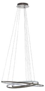 Lucande LED a sospensione Ezana, nichel, metallo, Ø 80 cm