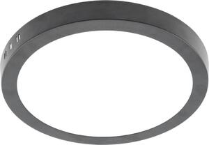 Lampada da soffitto a LED 24w a vista Pannelli da soffitto Lampada da soffitto nera rotonda | Ø30,3 cm | Bianco caldo | 2000 lumen