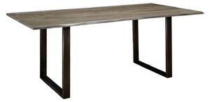 MASSIVMOEBEL24 | FREEFORM #0105 Tavolo da pranzo in legno di sheesham - laccato / smoked oak 200x100x78