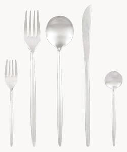 Set di posate con finitura opaca spazzolata in diverse misure di set Shimmer