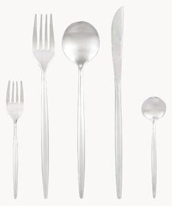 Set di posate con finitura opaca spazzolata in diverse misure di set Shimmer