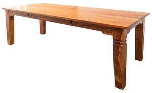 MASSIVMOEBEL24 | tavolo da pranzo in legno di Acacia 200x100x76 miele dorato laccato OXFORD #0606