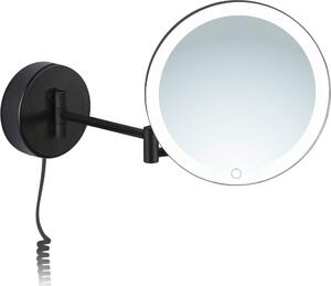 Libaro LED specchio di vanità RAVENNA specchio d'ingrandimento 7x a parete funzione dimmer autospegnimento cavo nero