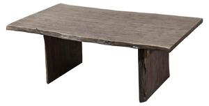 MASSIVMOEBEL24 | tavolino da salotto in legno di Acacia 120x70x45 grigio scuro laccato PURE ACACIA #425