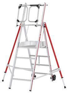 Scala a pioli Hymer Protect con porta di sicurezza a chiusura automatica, 4 pioli