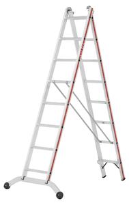 Scala multiuso a due sezioni, 2×8 gradini, 2,39 m, Hymer