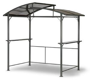 Gazebo per barbecue professionale Leco grigio - Dimensioni: 245 cm x 150 cm x 233 cm; 13880999