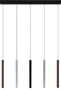 Lucande LED lampada a sospensione Stoika, 88 cm, 5 luci, metallo
