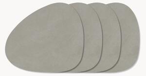 Sottobicchiere in pelle dalla forma asimmetrica Curve 4 pz