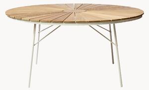 Tavolo da giardino rotondo con piano in legno di teak Ellen, varie misure