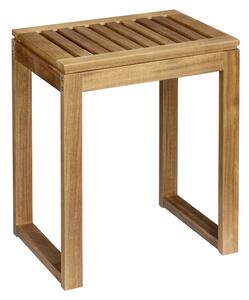 Sgabello di colore naturale in acacia massiccia Fondi – Wenko