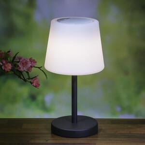 Lampada da tavolo a LED con altoparlante - Bluetooth - ricaricabile - H: 38cm - per terrazza, balcone