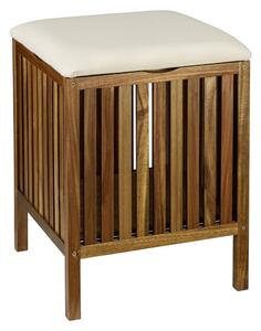Cesta per il bucato colore naturale scuro in legno 38 l Fondi – Wenko