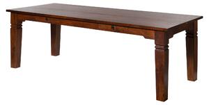 MASSIVMOEBEL24 | tavolo da pranzo in legno di Acacia 200x100x76 nougat laccato OXFORD #606