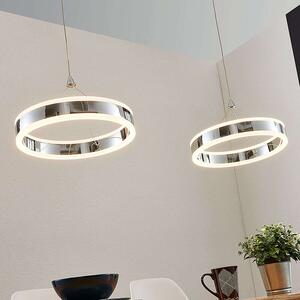 Lucande LED-Pendellampe Lyani, 85 cm, 2-flg., chrom, dimmbar