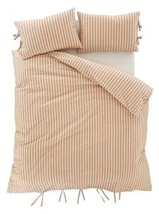Biancheria da letto color terracotta per letto matrimoniale 200x200 cm Zanzibar Stripe – Pineapple Elephant