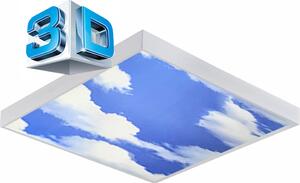 62x62 LED Pannello a vista Pannello Lampada da soffitto Lampada da soffitto Immagine 3D cielo blu con nuvole