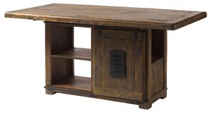 MASSIVMOEBEL24 | Tavolo da Pranzo RAILWAY in Legno di Mango – Laccato Marrone 180x90x76