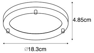 Plafoniera moderna oro 18 cm IP44 - YUMA