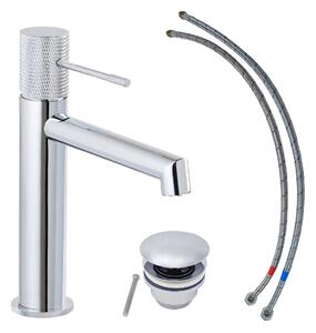 Miscelatore per lavabo SCHÖNER WOHNEN collezione KADIA M, cromo, rubinetto adatto ai lavabi a parete del vostro bagno