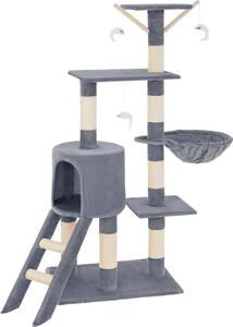 Tectake® Dominik tiragraffi 144 cm con scale, 3 topi da gioco e protezione antiribaltamento