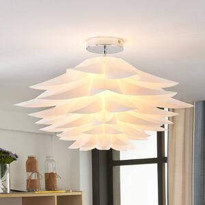 Plafoniera Lindby Rimon, bianco, plastica, Ø 50 cm, E27
