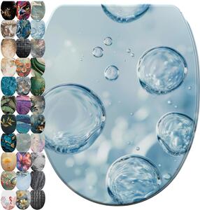 SANILO® Sedile per wc con chiusura morbida e sgancio rapido Bubbles, coperchio per wc direttamente dal produttore, sedile per wc, sedile per wc, copriwater, sedile per wc