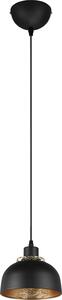 Lightling Lampada a sospensione Pancho, Ø 18 cm, altezza: max. 150 cm, regolabile in altezza, metallo nero opaco, max: 40W