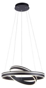 Paul Neuhaus Lampada a sospensione LED Smart Home Q VITO ottone opaco rotonda doppio anello telecomando nero soggiorno, sala da pranzo, cucina 8420-60, 8420-55, 8420-13