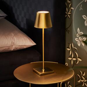 SIGOR Lampada da tavolo ricaricabile a LED "NUINDIE 380" INDOOR & OUTDOOR 2,2W 827 (tono caldo-extra) Oro USB-C