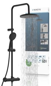 Set doccia sopraelevata ADRIA con miscelatore termostatico, nero opaco
