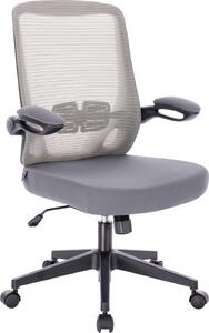 SVITA TOM: sedia da ufficio ergonomica e regolabile con rotelle, colore grigio