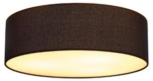 Plafoniera Tenora, CL-1, paralume tessile nero E27 Ø50 cm